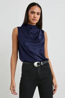 KALEEN TOP - NAVY