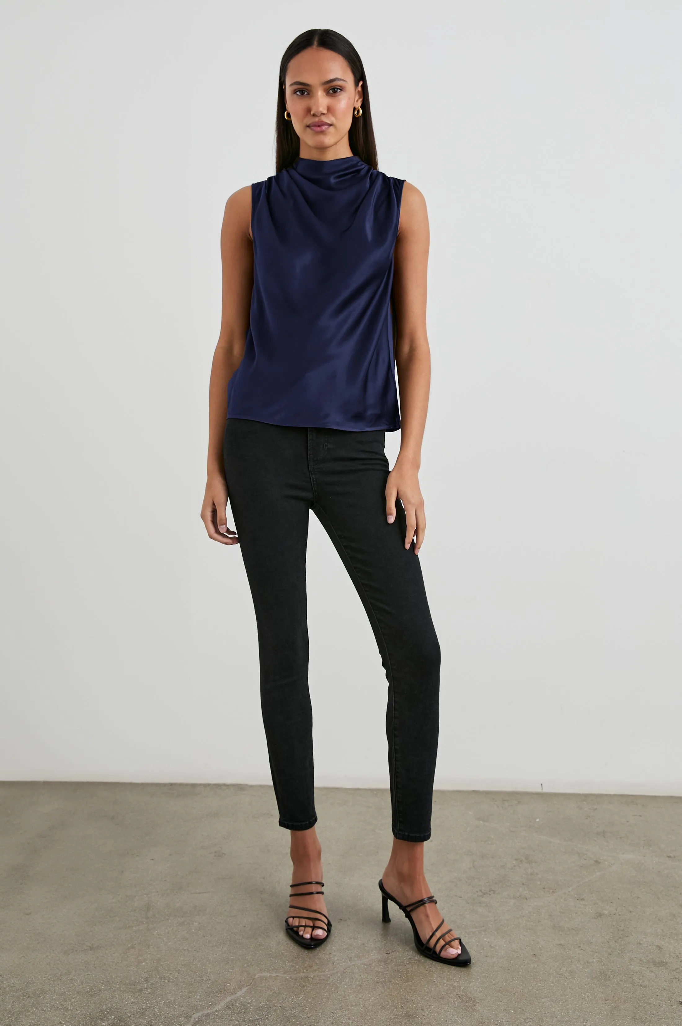 KALEEN TOP - NAVY