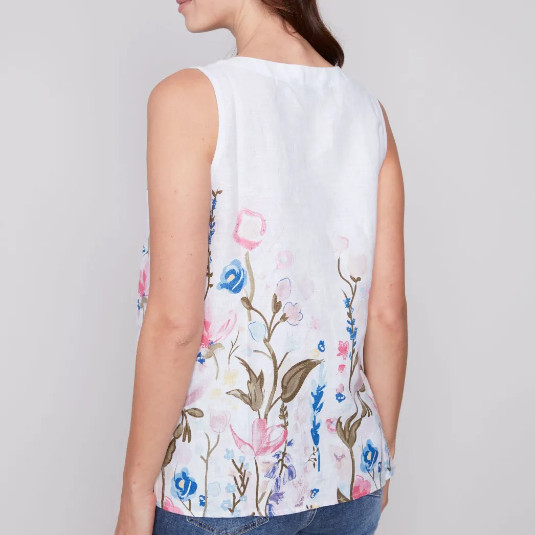 Linen Tank - Pastel Florals