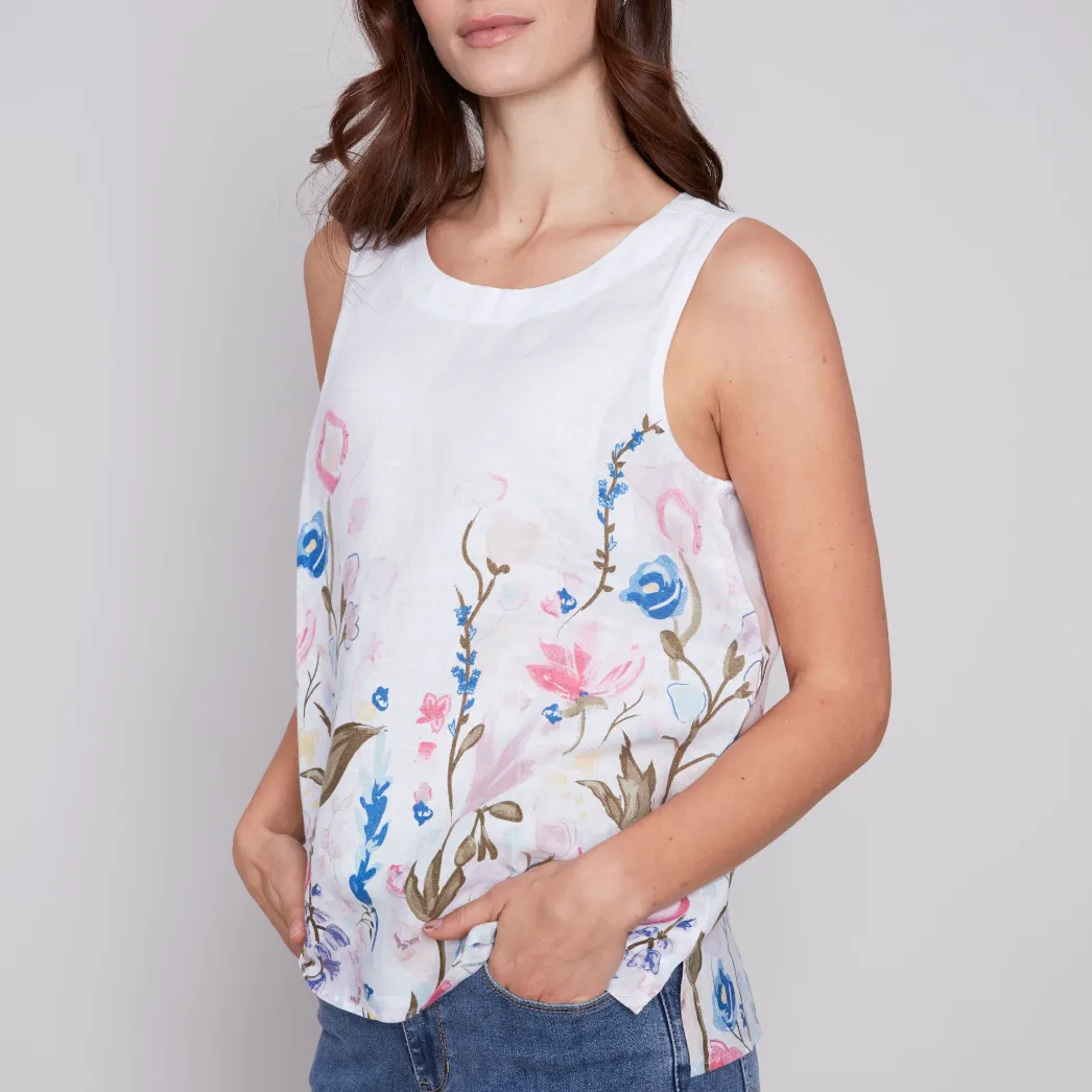 Linen Tank - Pastel Florals