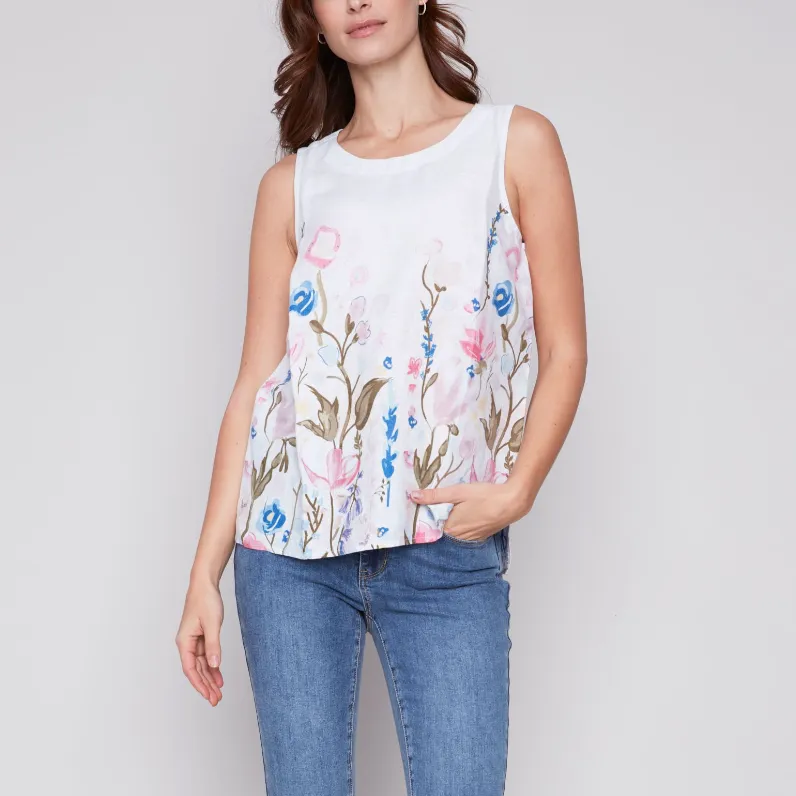 Linen Tank - Pastel Florals