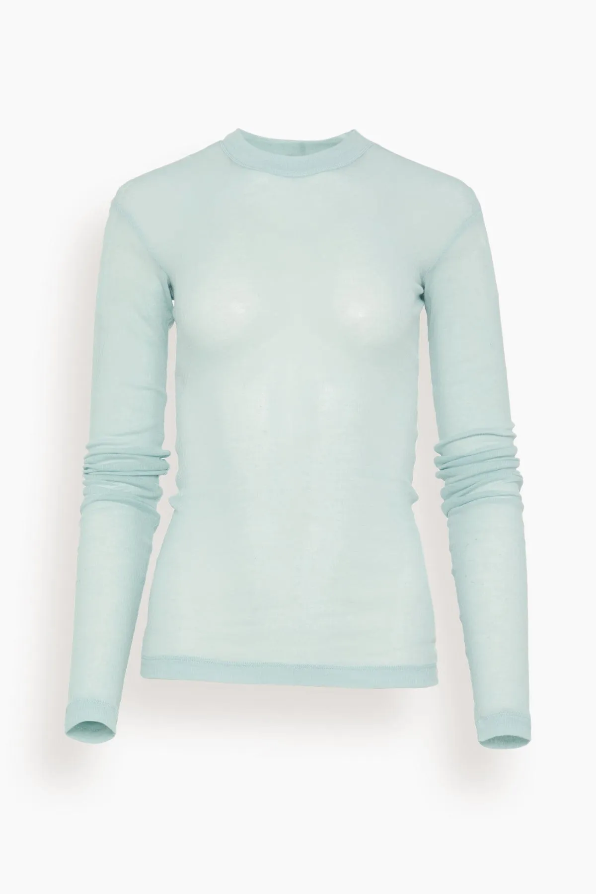 Long Sleeve Jersey Top in Coastal Blue