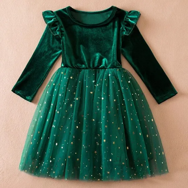 Long Sleeve Princess Dresses , Baby Girls