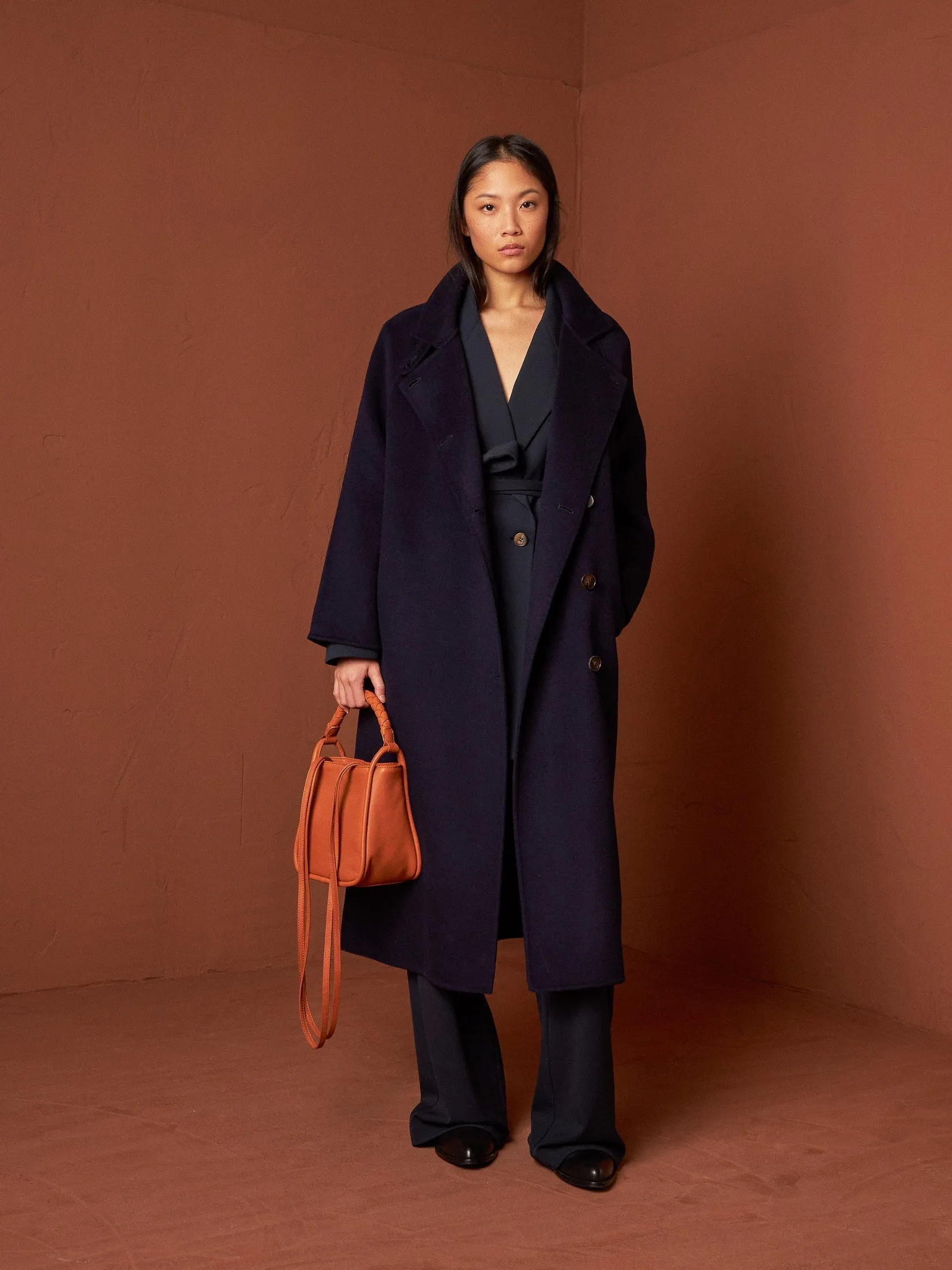 Maxi Wool Coat Blue