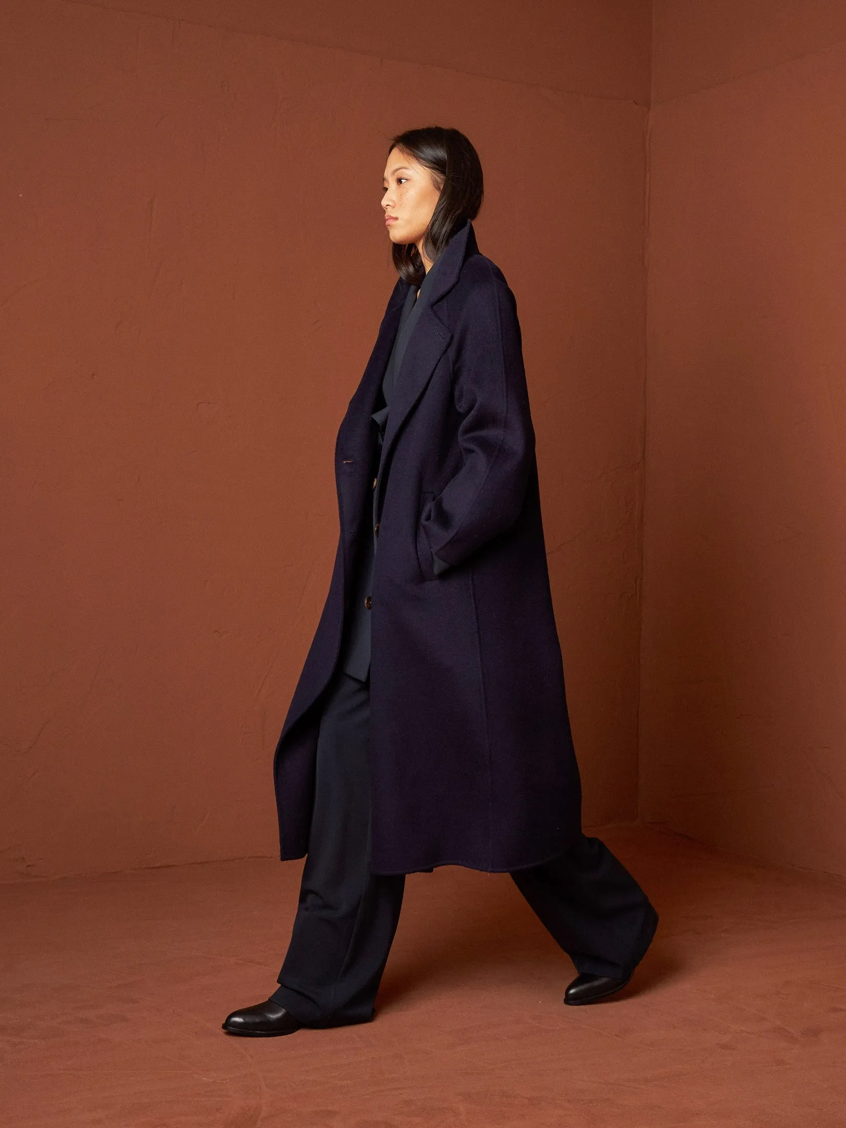 Maxi Wool Coat Blue