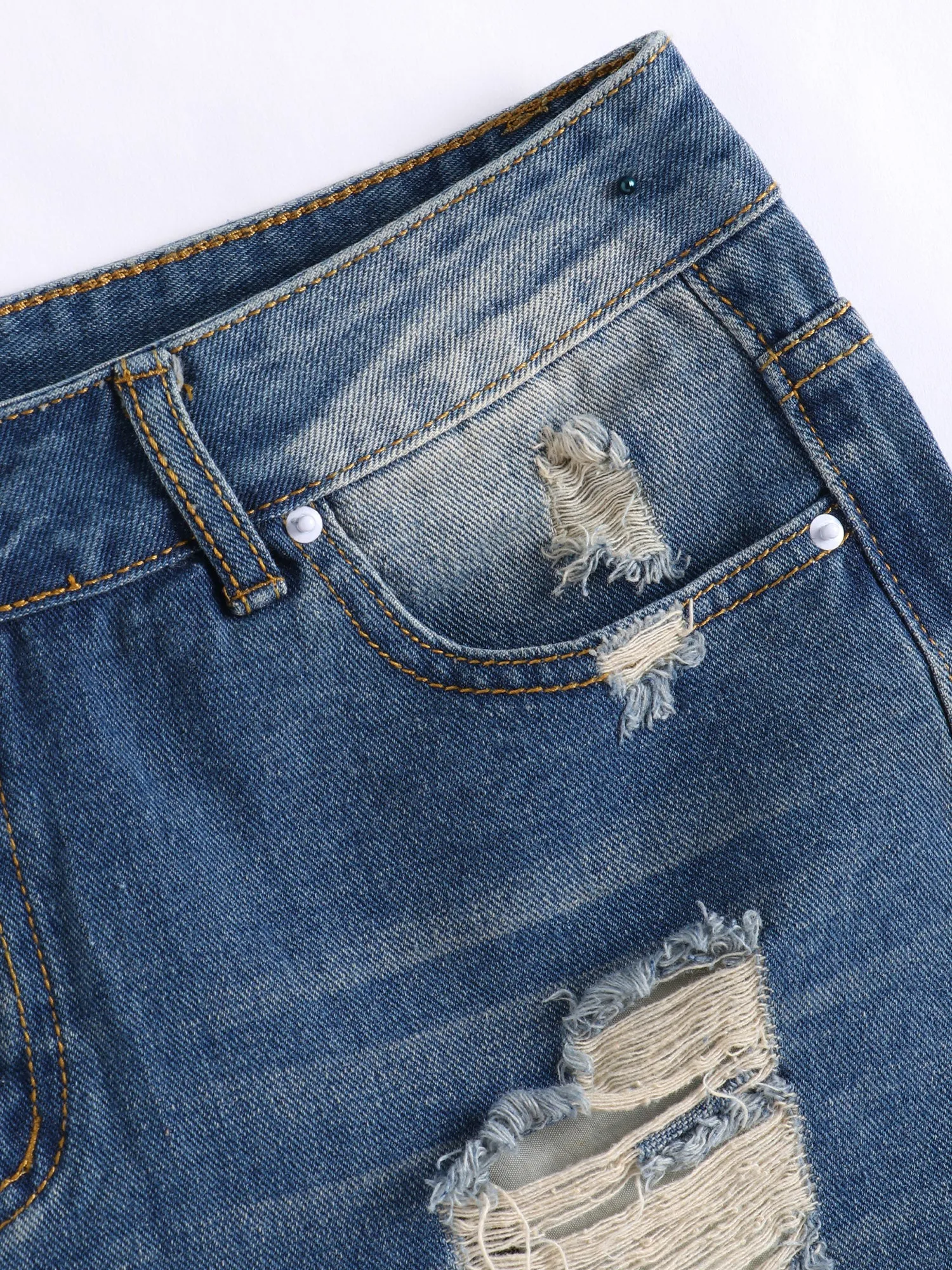 Midsize Hot Babes Fringe Denim Shorts