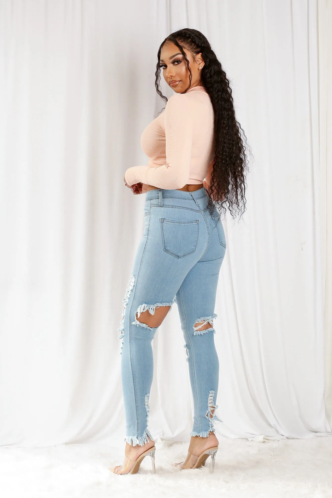 Muse Front And Back Distressed Skinny Jeans