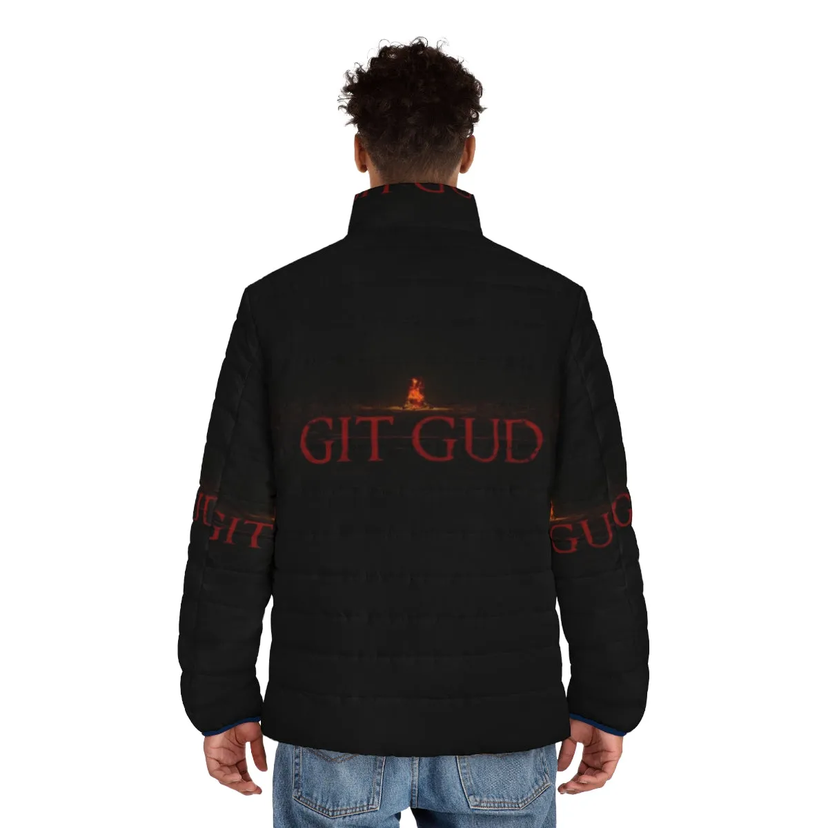 "Git Gud" Dark Souls Inspired Puffer Jacket