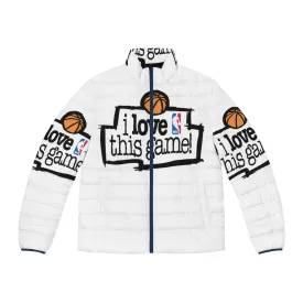 "I Love This Game" Puffer Jacket: Stylish Sports Fan Outerwear