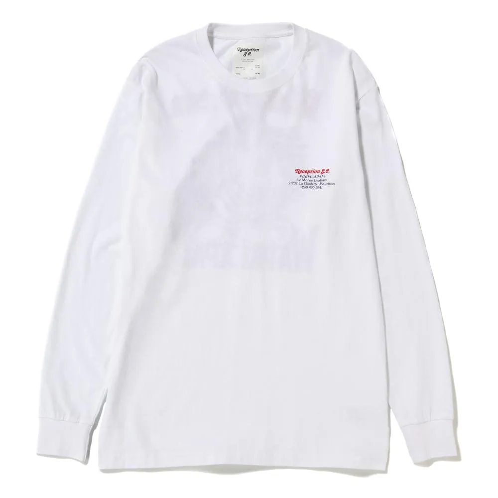 Reception S.C. Wapalapam Long Sleeve T-shirt / White