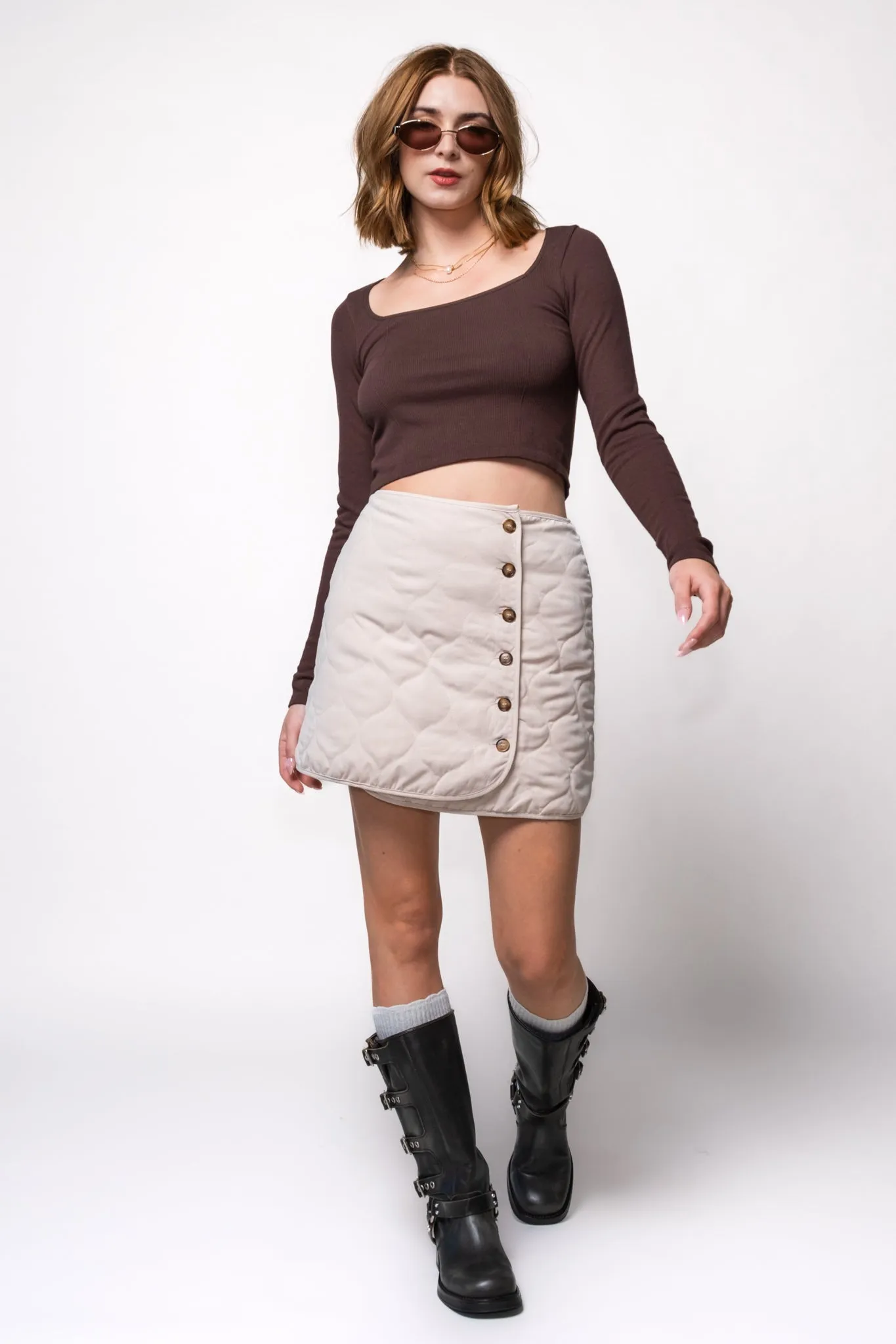 Sami Quilted Mini Skirt