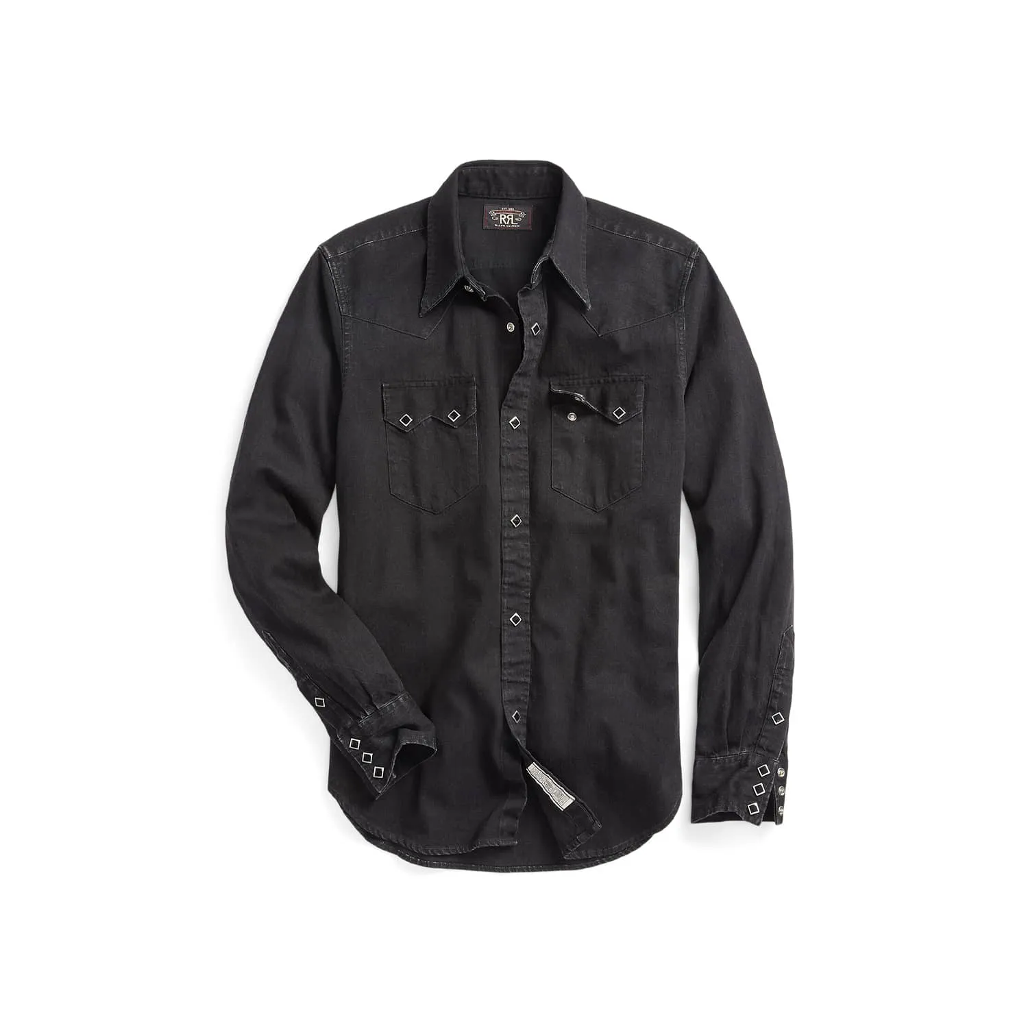 Slim Fit Denim Western Shirt Black FINAL SALE