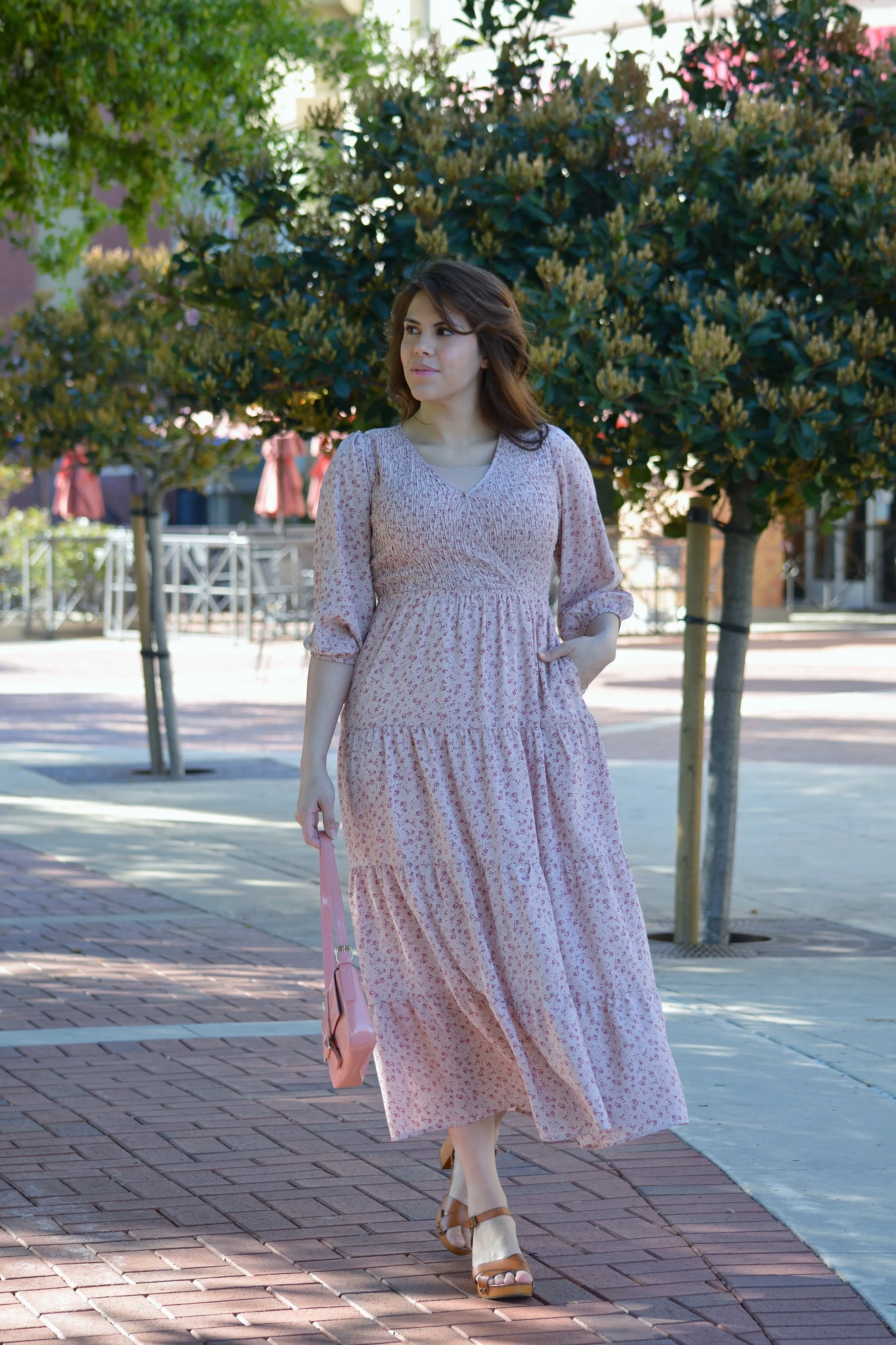 Sloan Pink Floral Maxi Dress