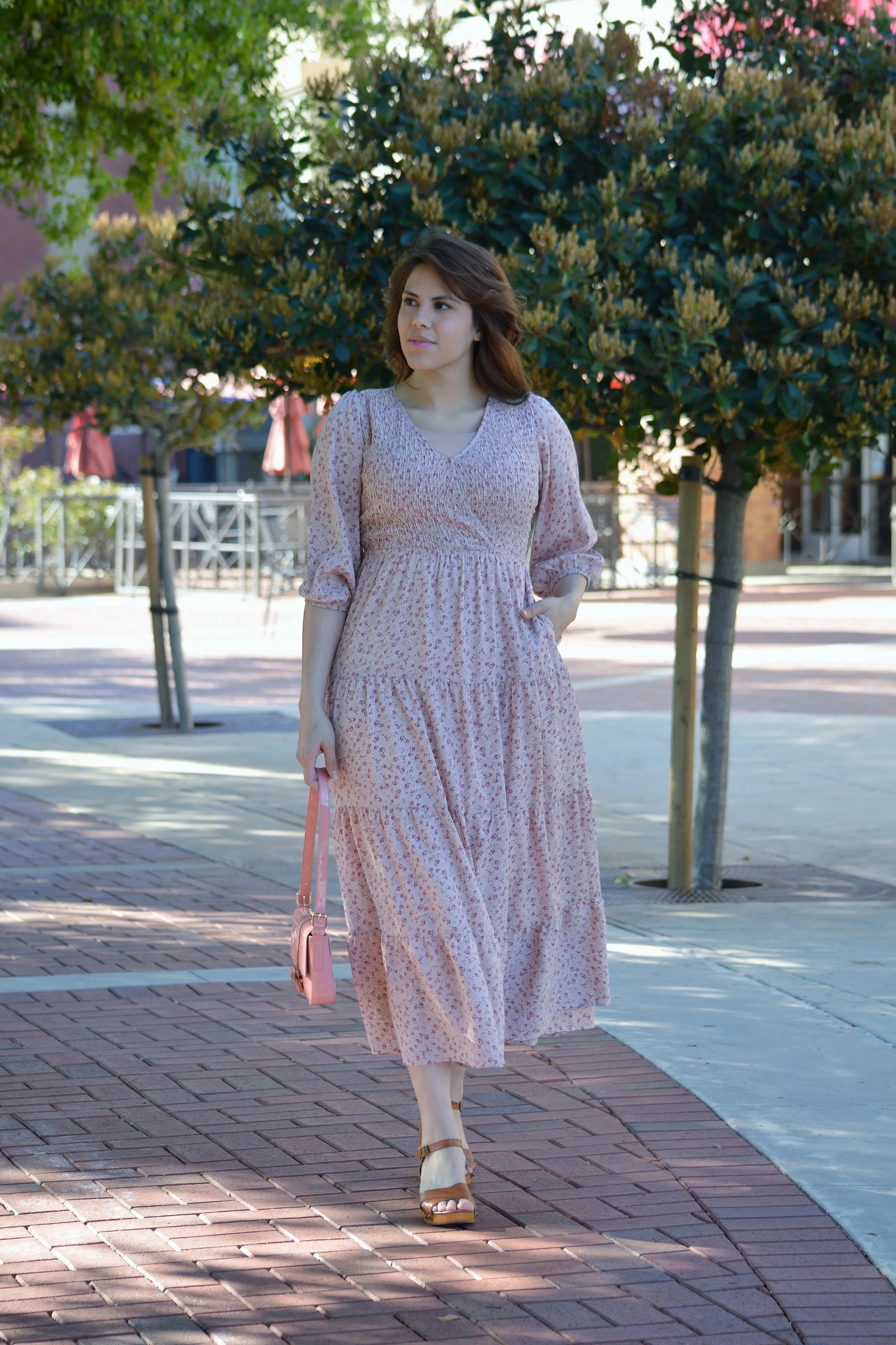 Sloan Pink Floral Maxi Dress