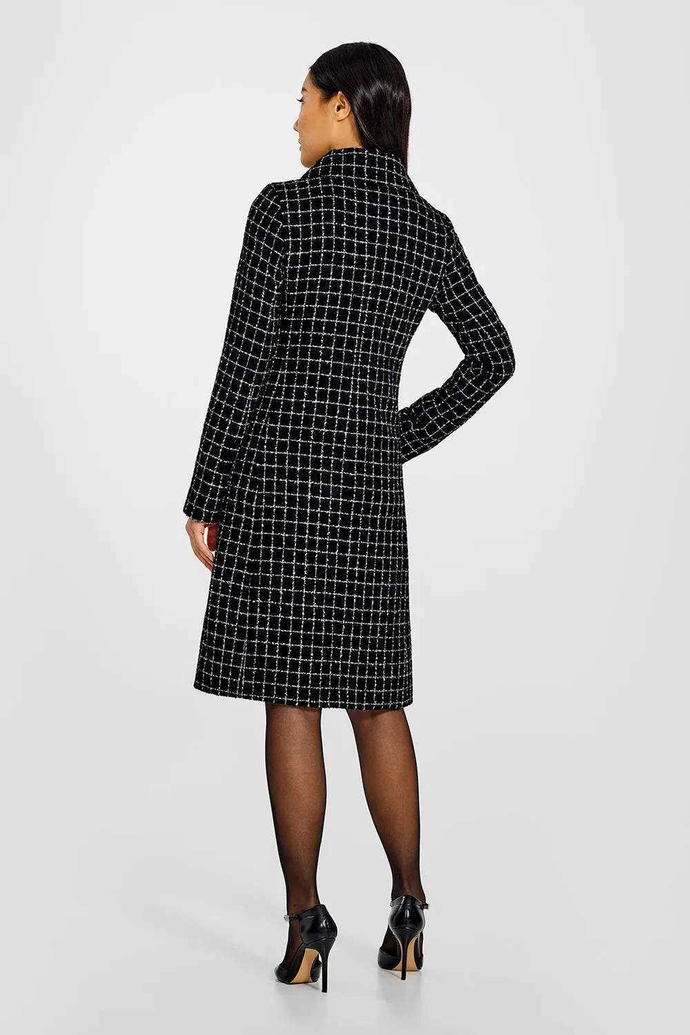 Tweed Suri Alpaca Empire Waist A-line Coat